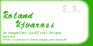 roland ujvarosi business card